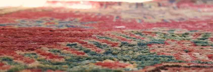 close up of red rug